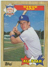 1987 Topps Baseball Cards      596     Steve Sax AS